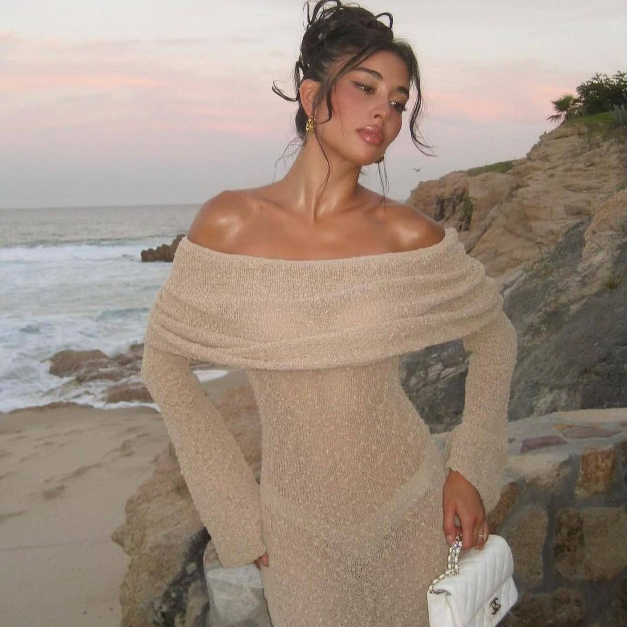 BALI – Strick-Maxikleid