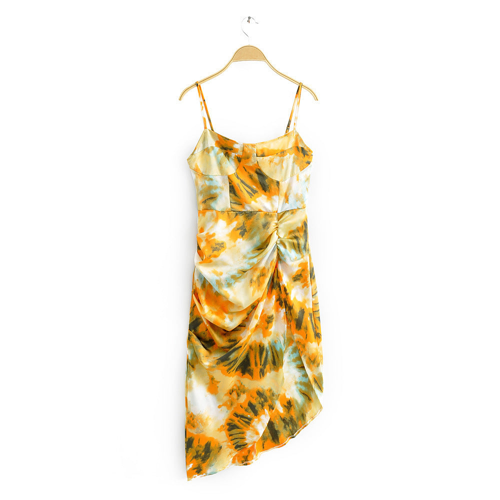 BARCELONA – Elegantes Midikleid mit Spaghettiträgern und Seitenschlitz