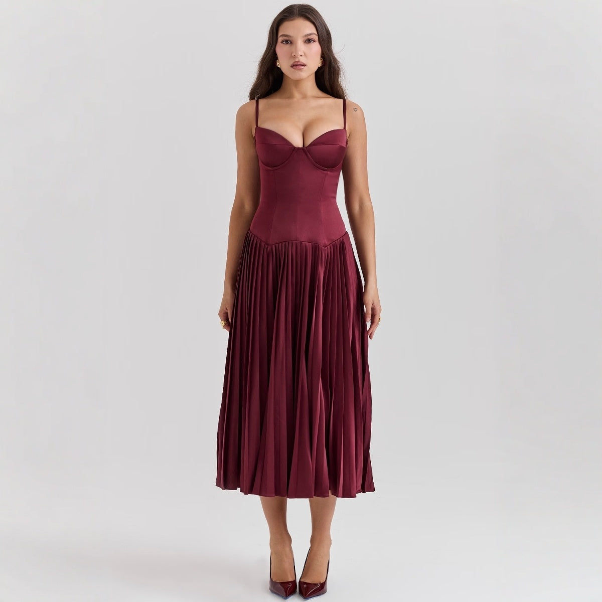VERONA – Elegantes Midi-Kleid mit Korsett-Oberteil