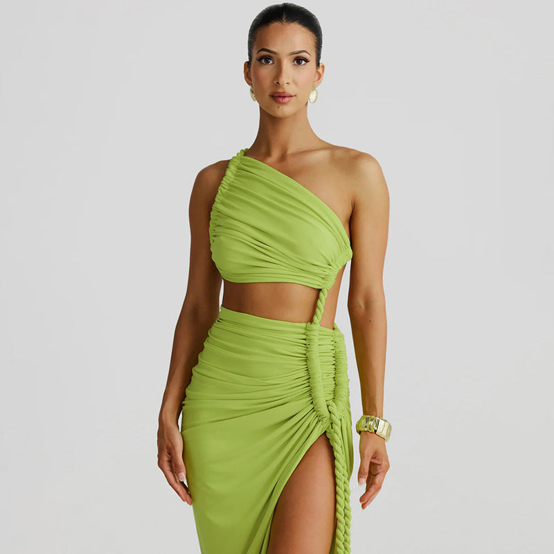IBIZA – Asymmetrisches Cut-Out Kleid mit hoher Taille