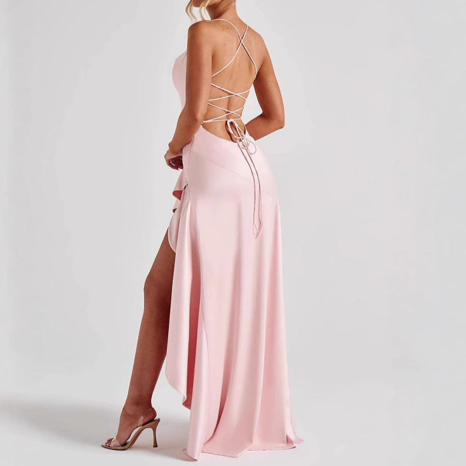 VALENCIA – Elegantes Rückenfreies Rüschenkleid