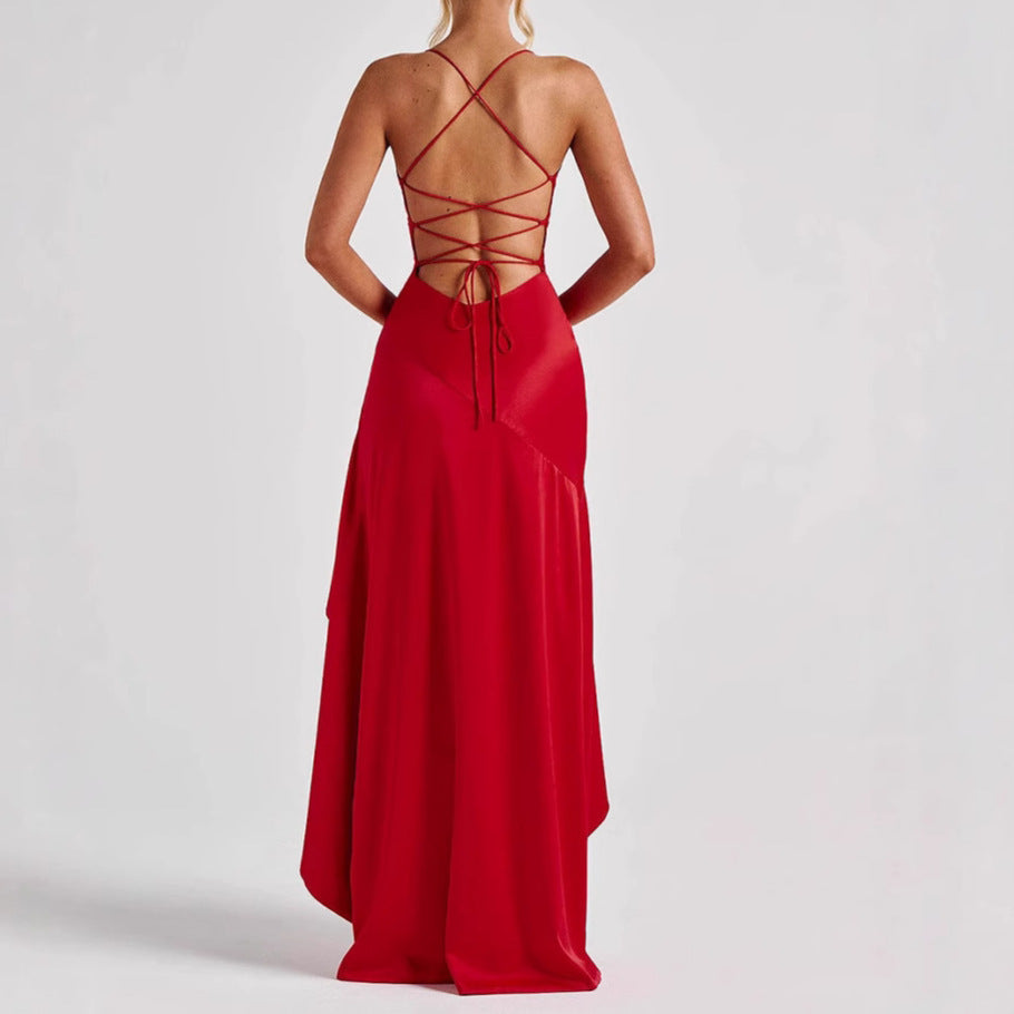 VALENCIA – Elegantes Rückenfreies Rüschenkleid