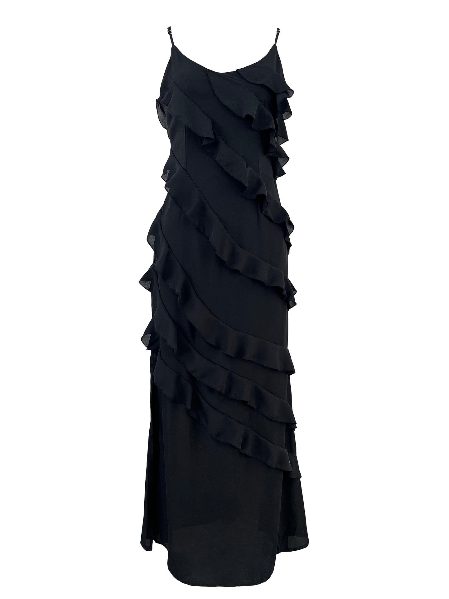 NAPOLI – Elegantes Maxi-Kleid mit Rüschen