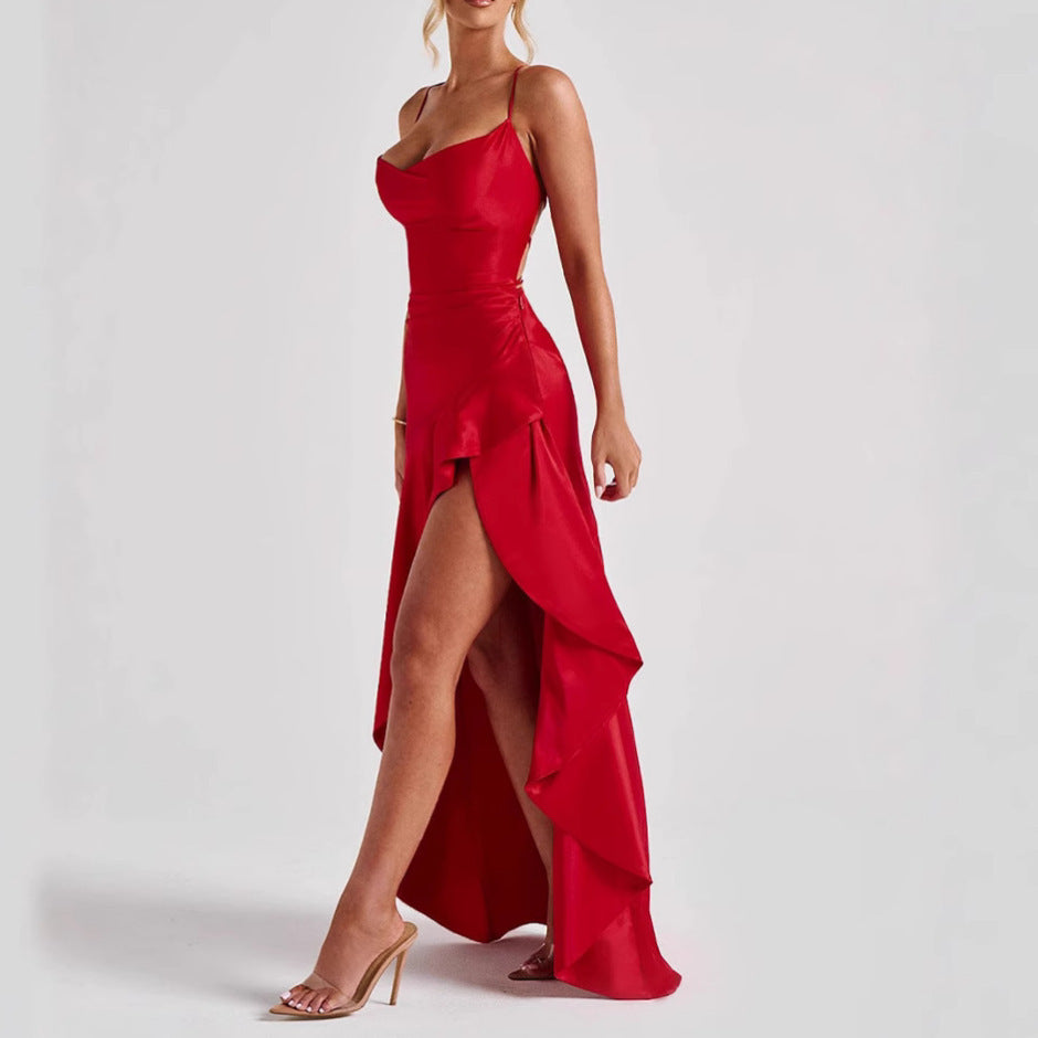 VALENCIA – Elegantes Rückenfreies Rüschenkleid