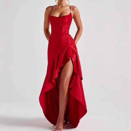 VALENCIA – Elegantes Rückenfreies Rüschenkleid
