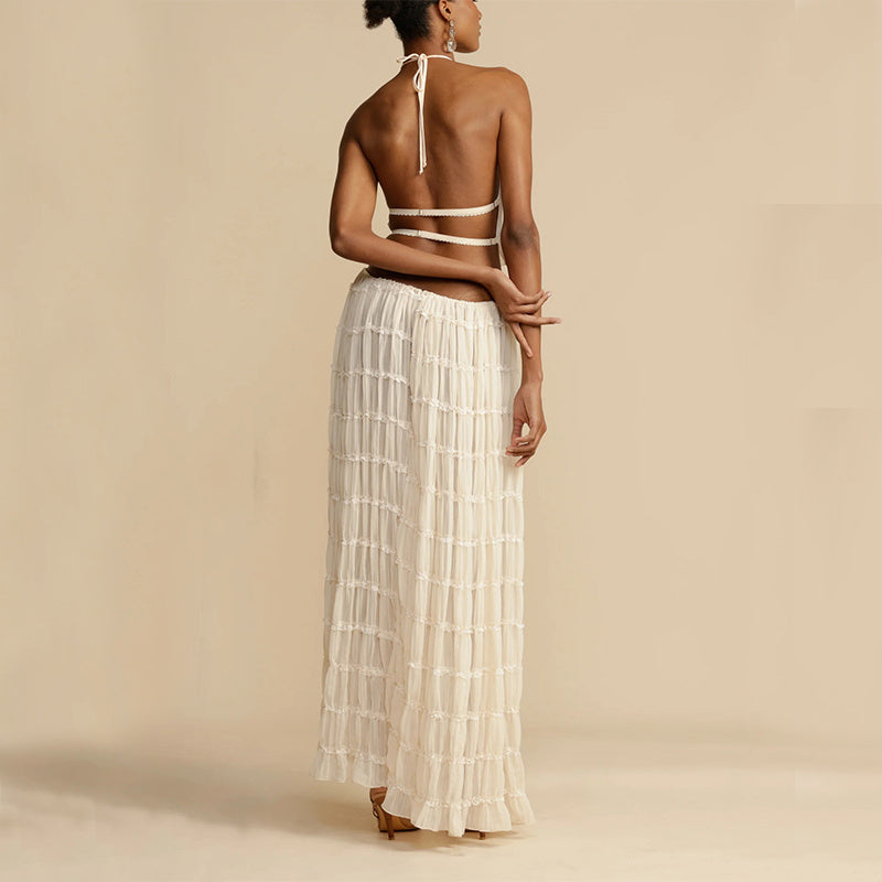 TULUM – Zweiteiliges Boho-Set mit Plisseerock