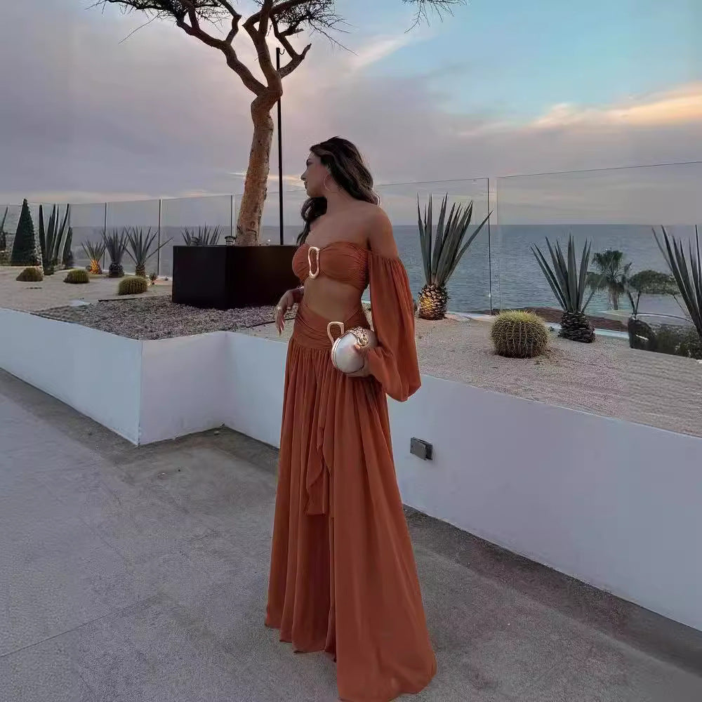 MYKONOS – Boho-Zweiteiler mit goldenen Schnallen