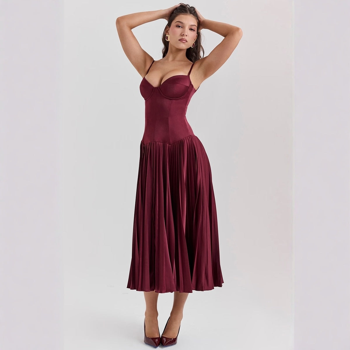 VERONA – Elegantes Midi-Kleid mit Korsett-Oberteil