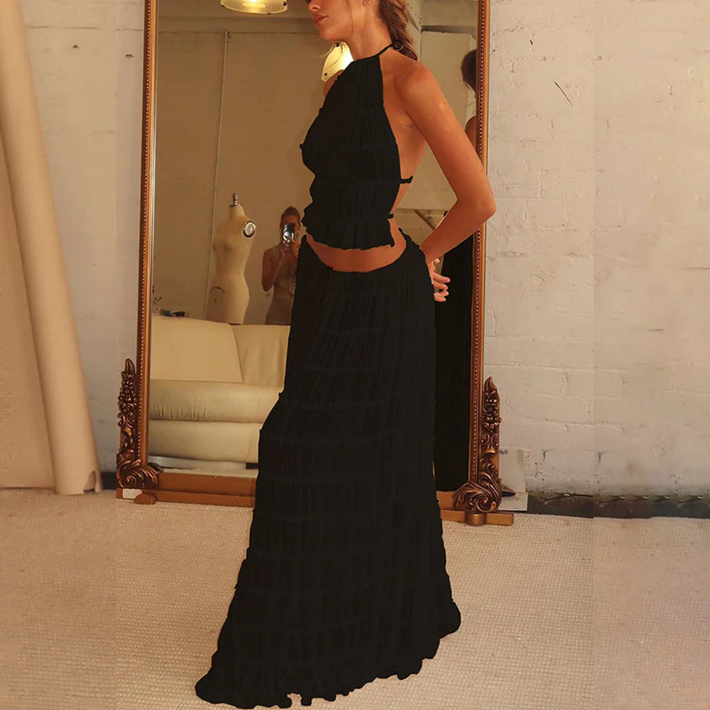 TULUM – Zweiteiliges Boho-Set mit Plisseerock