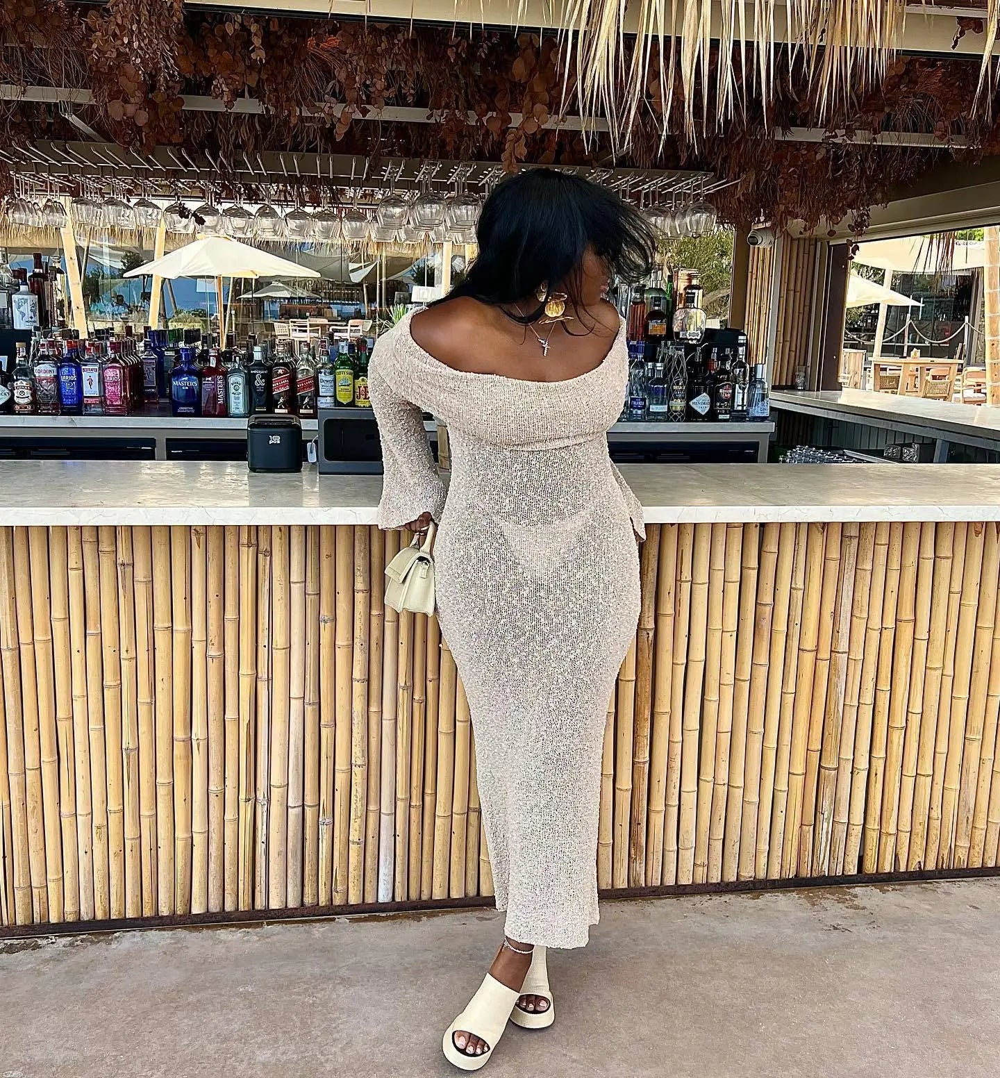BALI – Strick-Maxikleid