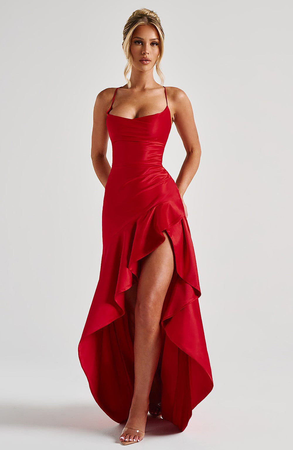 VALENCIA – Elegantes Rückenfreies Rüschenkleid