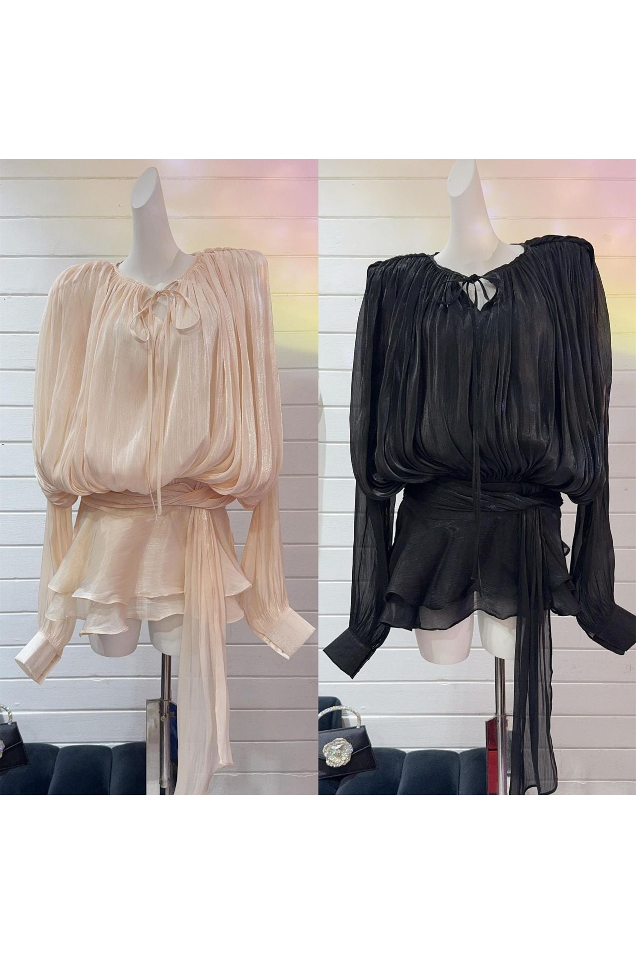 POSITANO –  Luftiges Rüschen-Minikleid mit Bindung