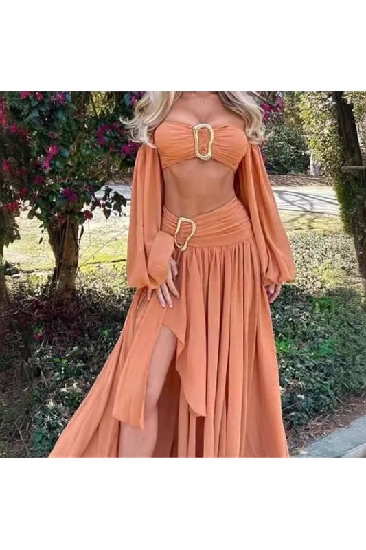 MYKONOS – Boho-Zweiteiler mit goldenen Schnallen
